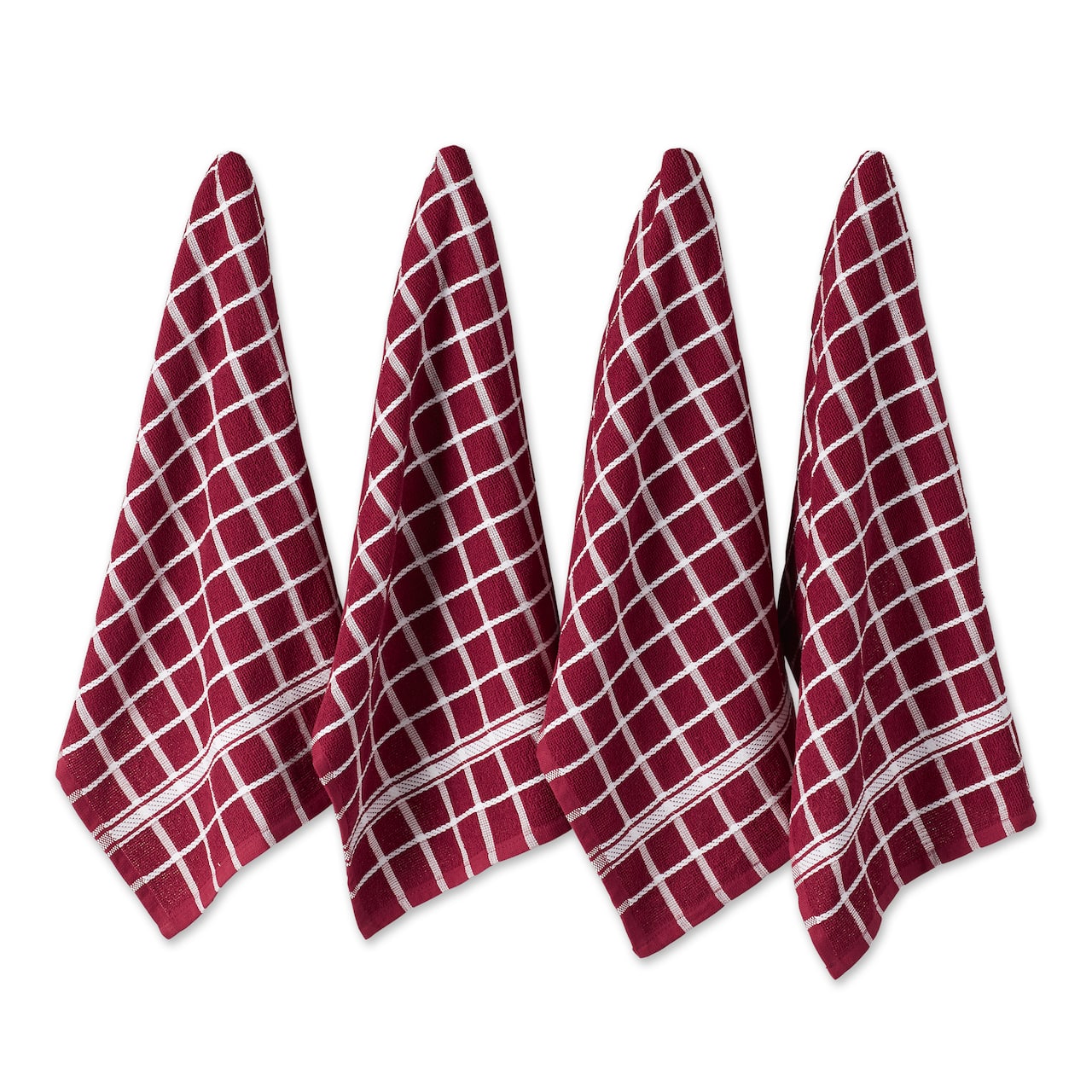 DII® Solid Windowpane Terry Dishtowels, 4ct.